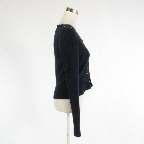 Martin and Osa Zip Up Alpaca Wool Cardigan with Sparkly Trim - Picture 4 of 15